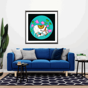 Pichuwai cow Artist by Bhagyalakshmi  Venkat (8x10 inches )