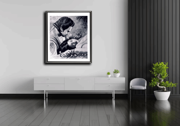 Salim In memories of anarkali Artist by Ainul Haque (14×22 inches) - Image 3