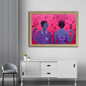 Beautiful Best Friends Painting Artist by Puja Sarkar (24X16 Inches )