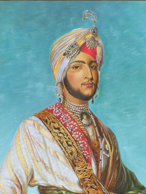 Maharaj Dulip Singh Oil on Canvas size (48x72) inches
