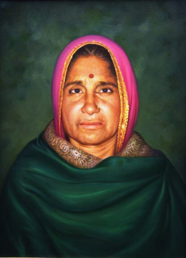 customize portrait oil on canvas size (18x24) inch with original picture