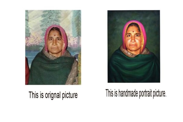 customize portrait oil on canvas size (18x24) inch with original picture - Image 2