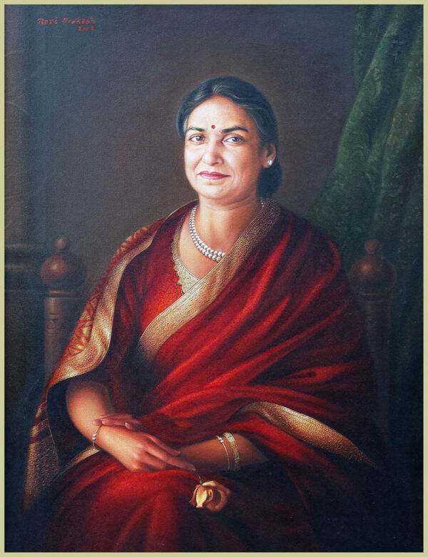 Oil on Canvas Sample portrait with original picture Size (30×40)inch
